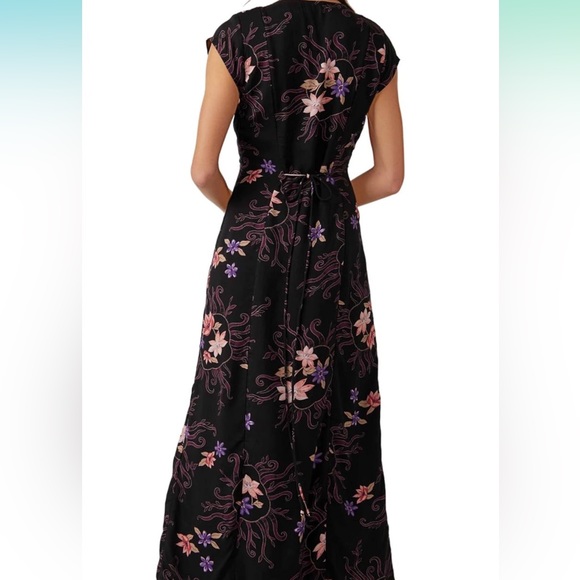 Free People Rosemary NWT Lined Button Down Floral Print Maxi Dress Size Large - Picture 4 of 15